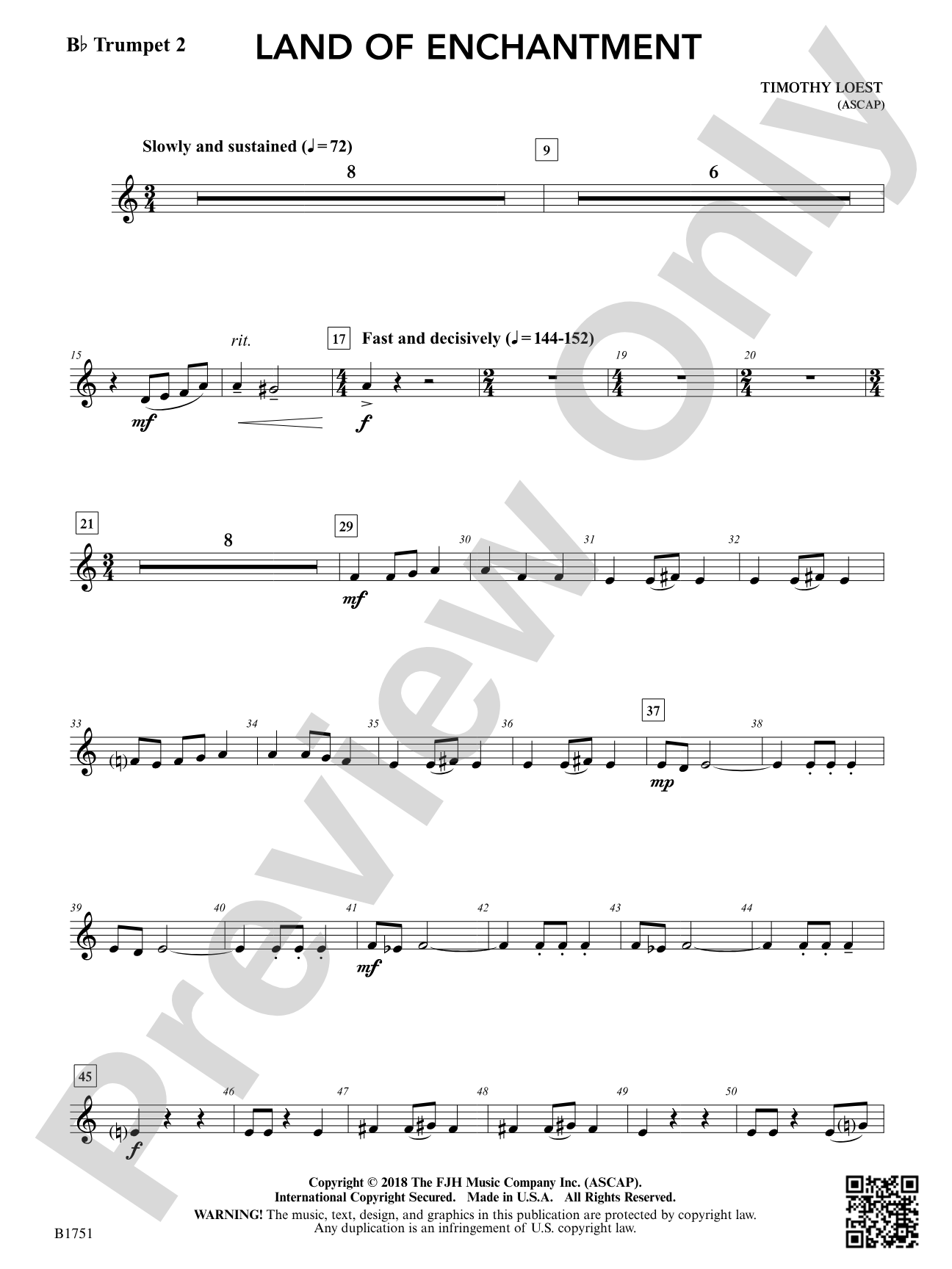 Land of Enchantment: B-flat Trumpet 2