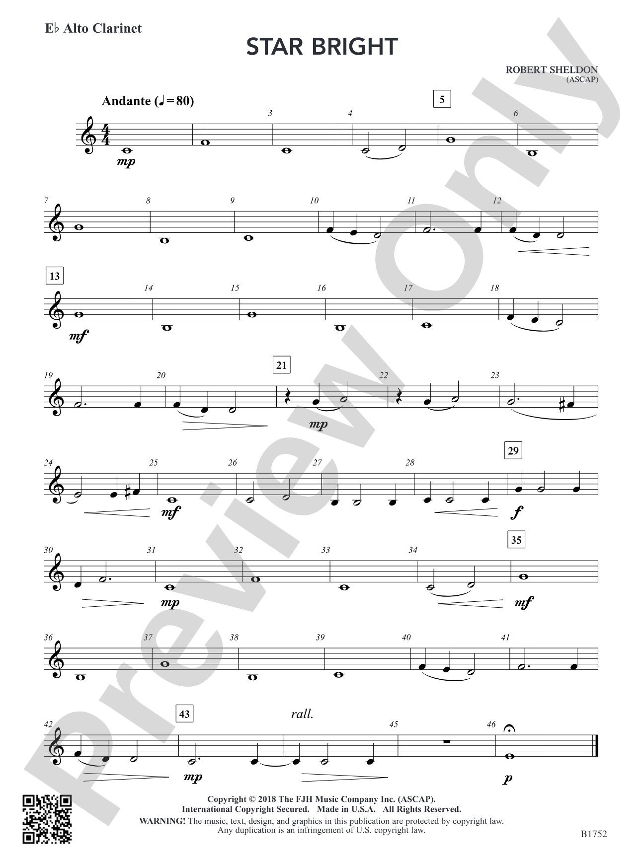 Star Bright: E-flat Alto Clarinet