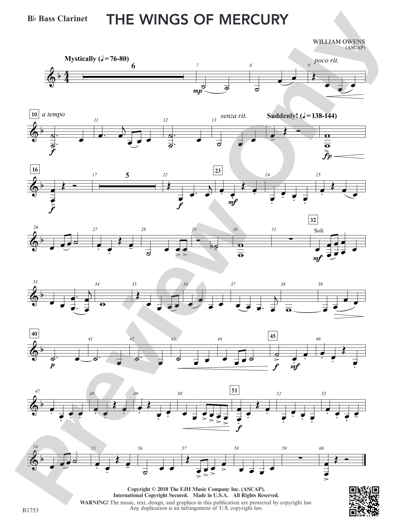 The Wings of Mercury: B-flat Bass Clarinet