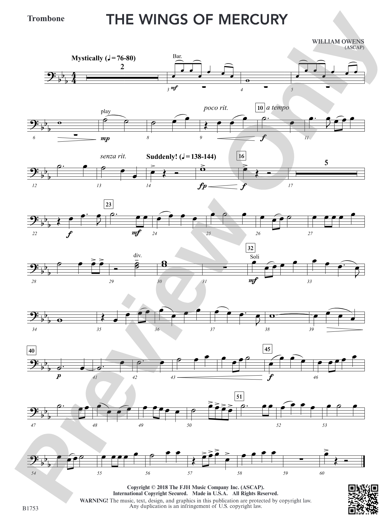The Wings of Mercury: Trombone