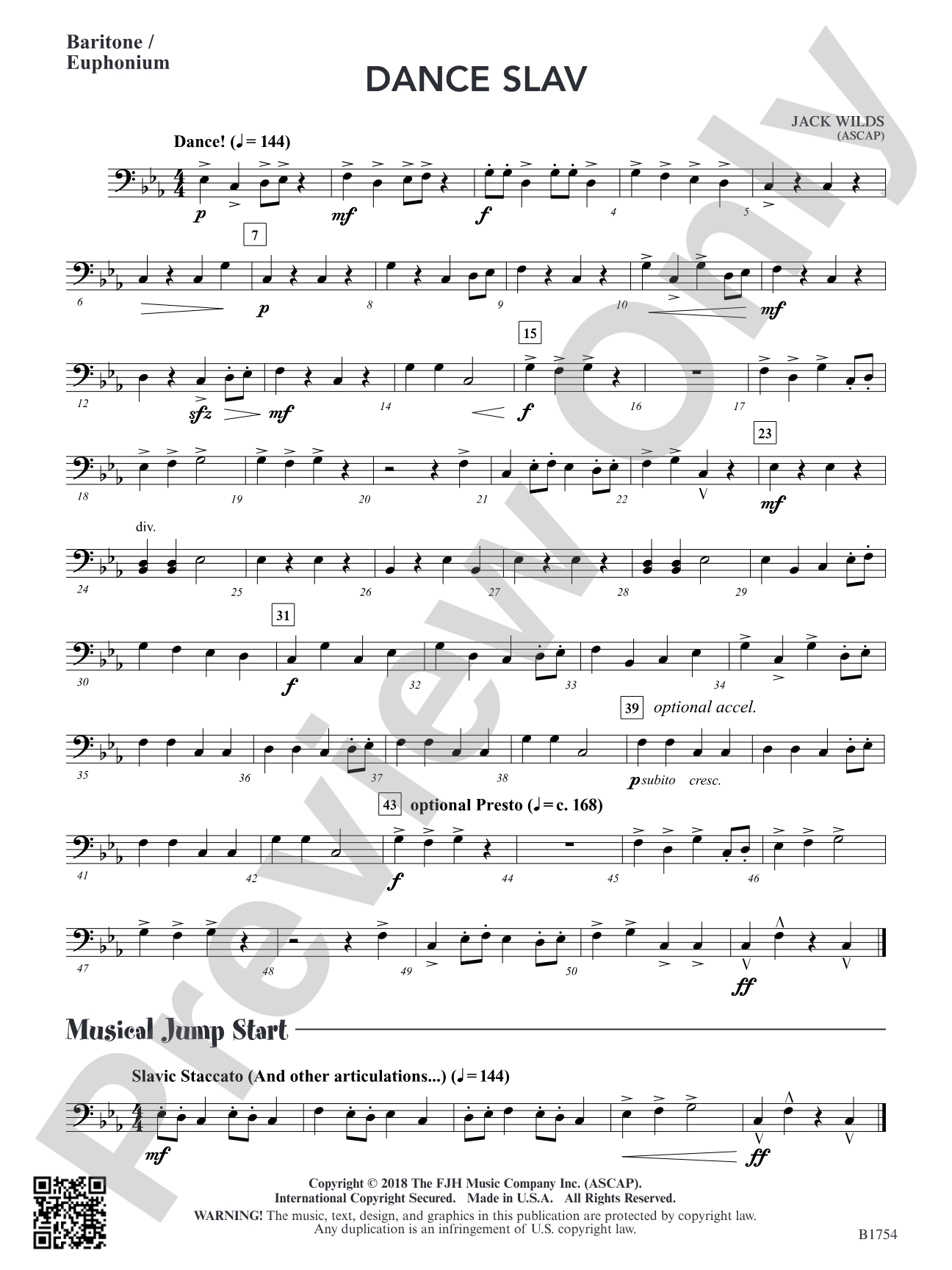 Dance Slav: Baritone / Euphonium