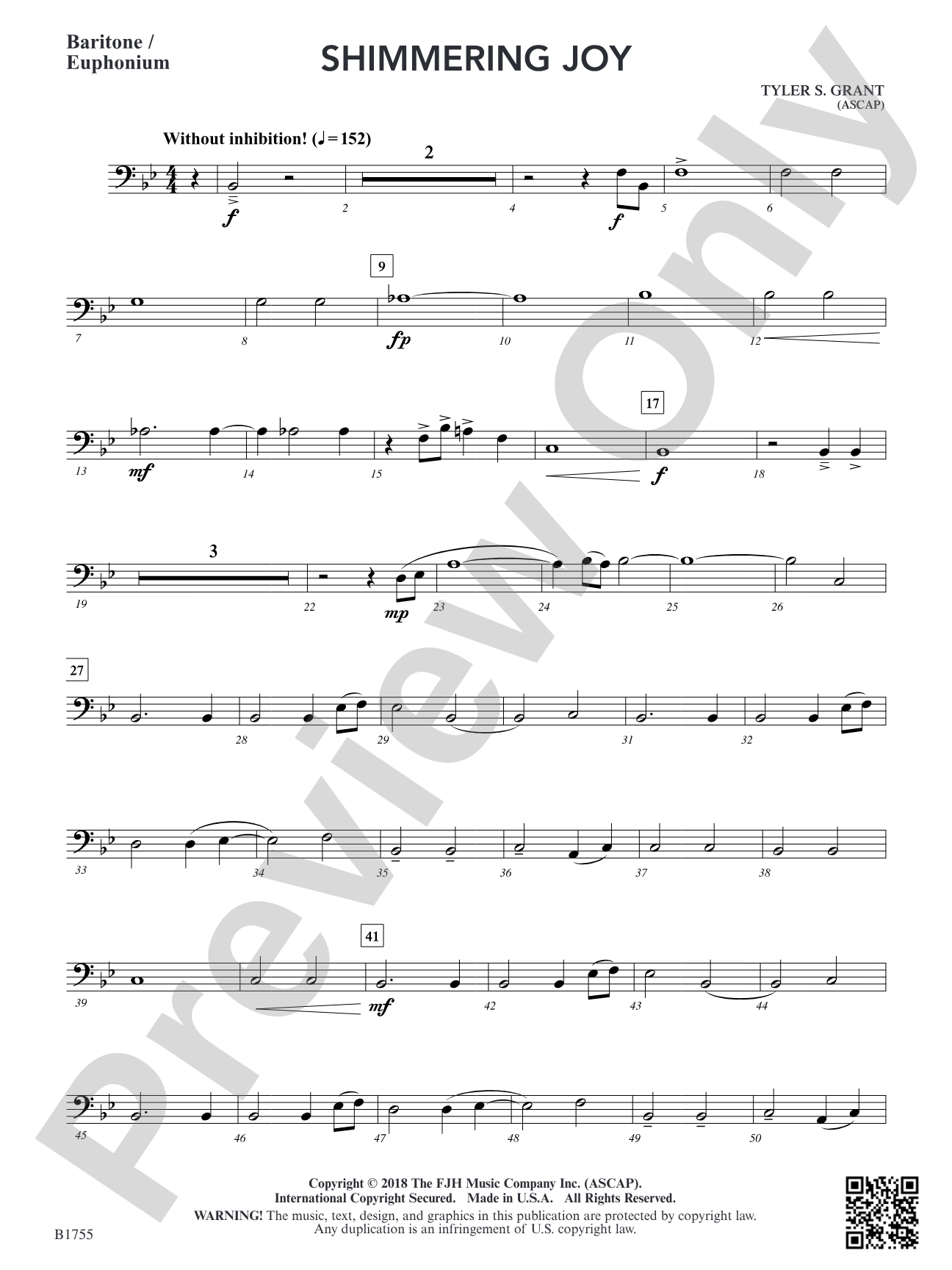Shimmering Joy: Baritone / Euphonium