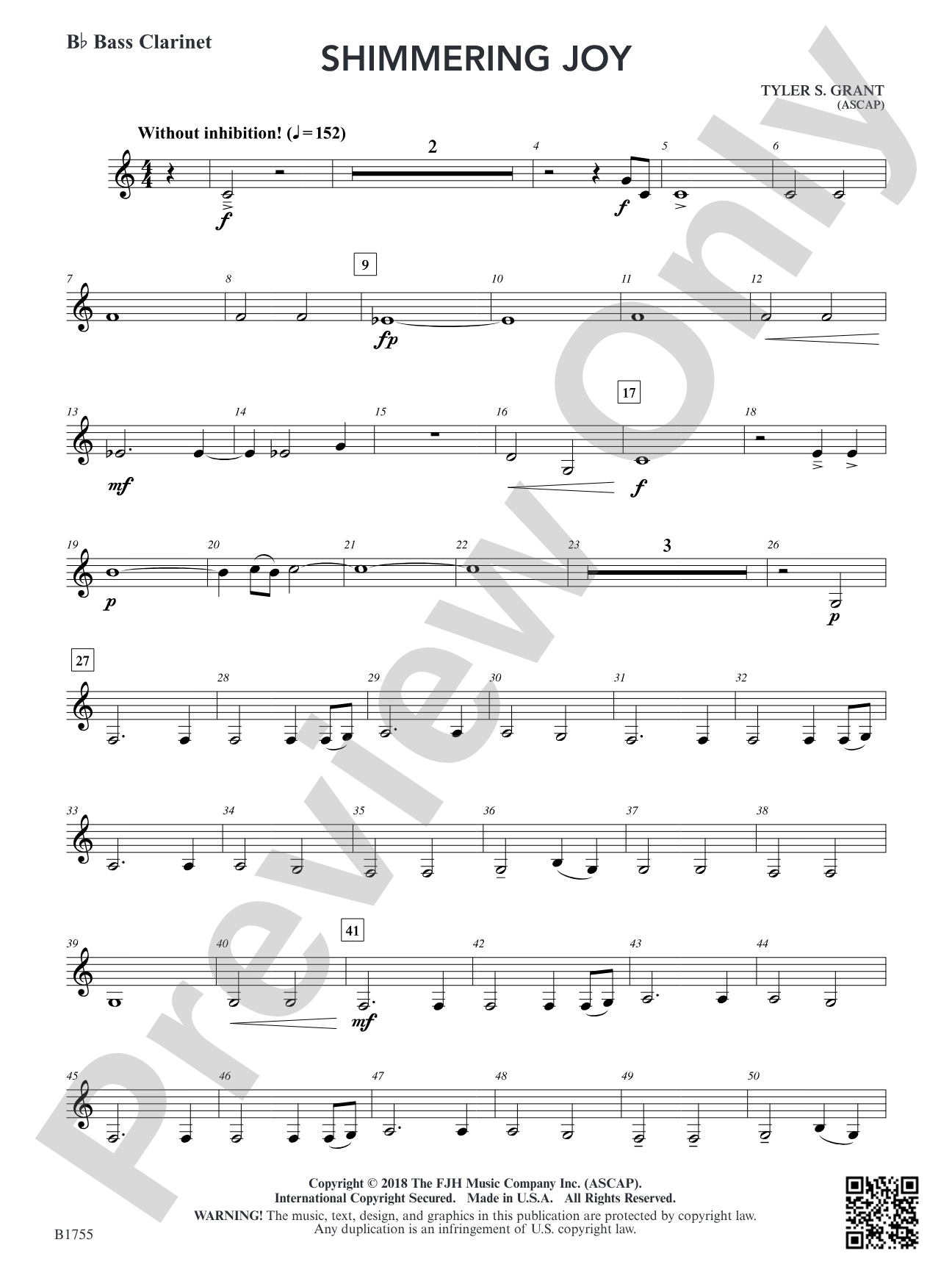 Shimmering Joy: B-flat Bass Clarinet
