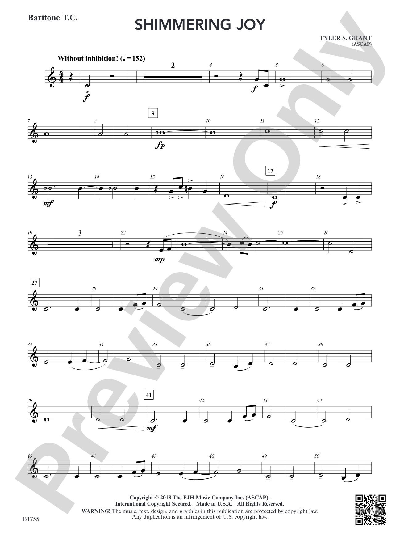 Shimmering Joy: Baritone T.C.