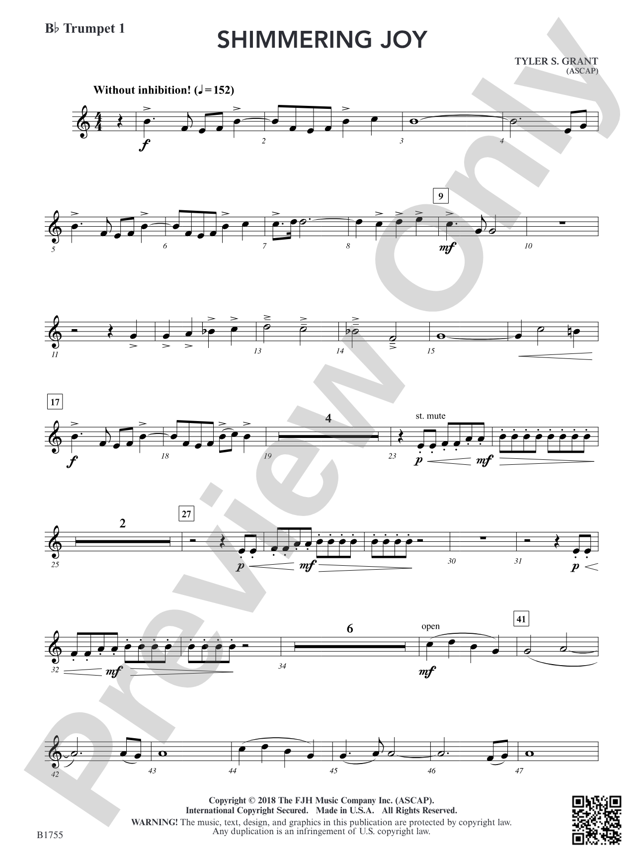 Shimmering Joy: B-flat Trumpet 1