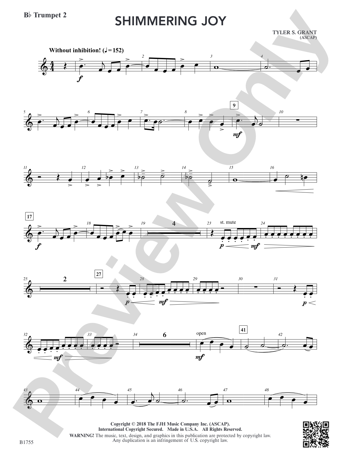 Shimmering Joy: B-flat Trumpet 2
