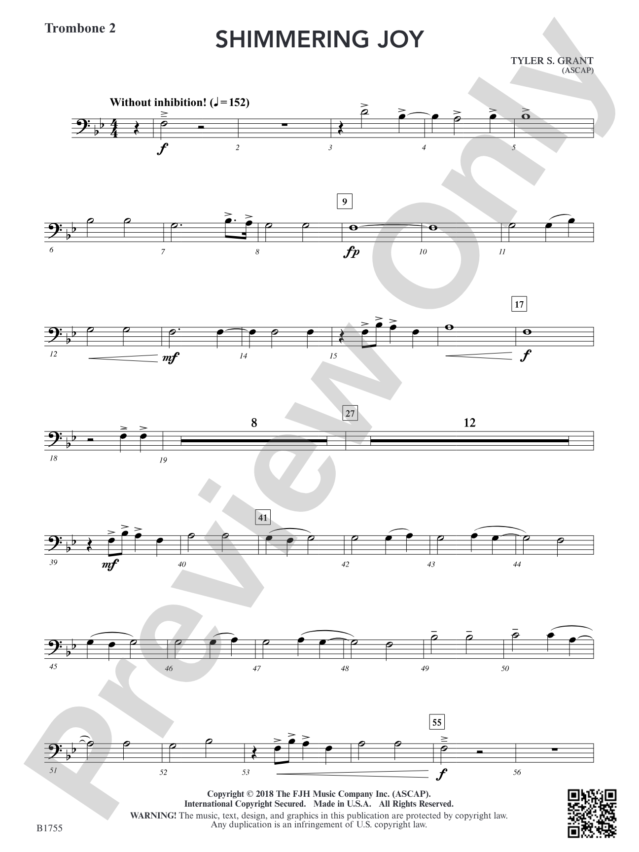 Shimmering Joy: Trombone 2