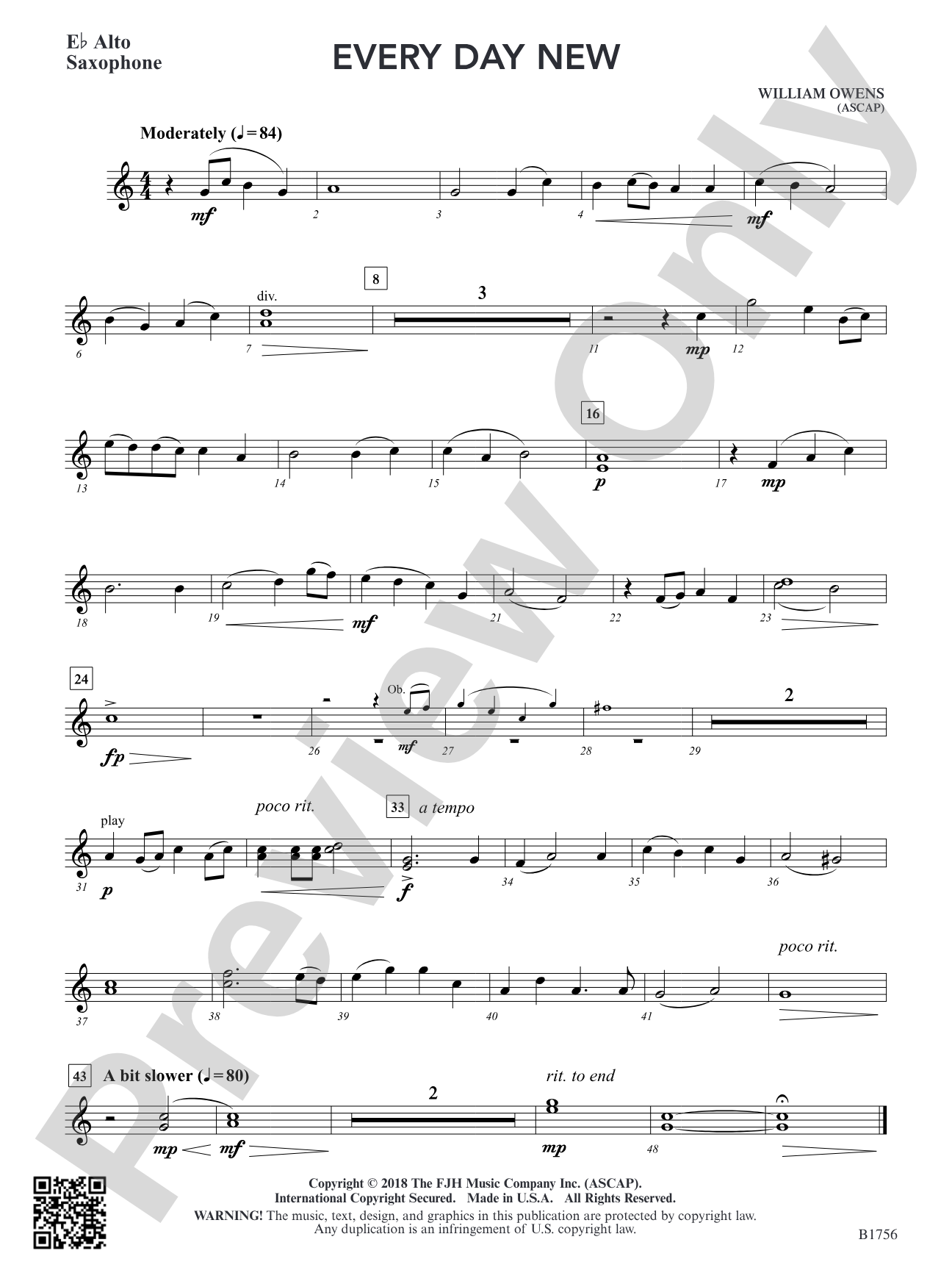 Every Day New: E-flat Alto Saxophone