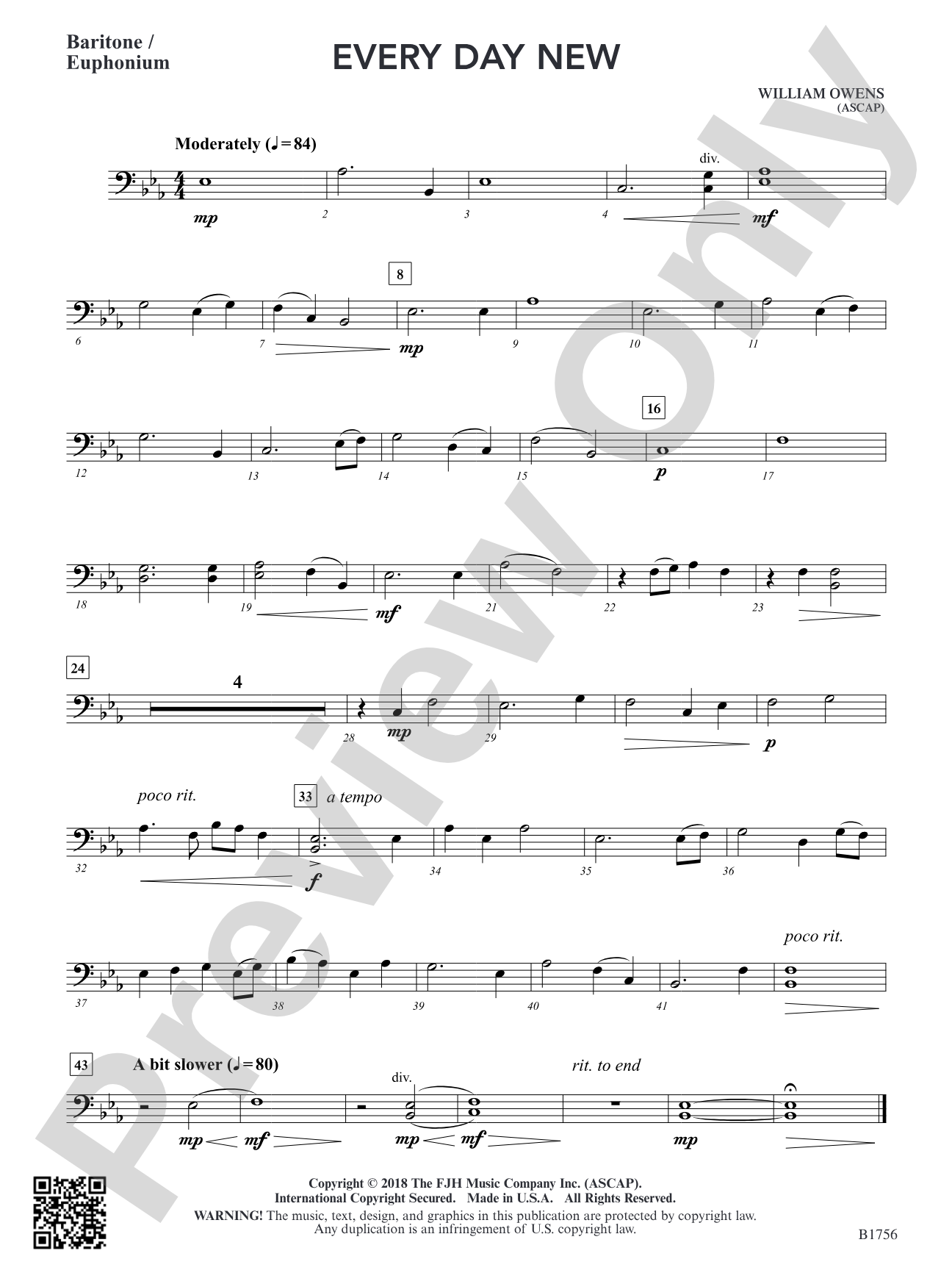 Every Day New: Baritone / Euphonium