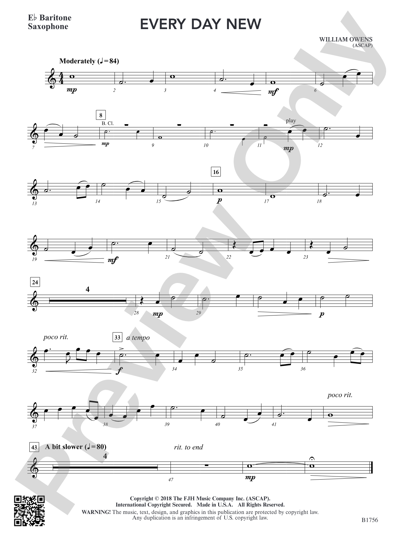 Every Day New: E-flat Baritone Saxophone