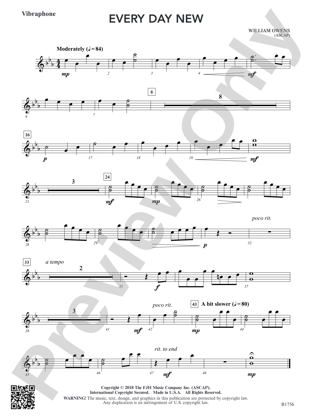 Every Day New: Vibraphone (optional)