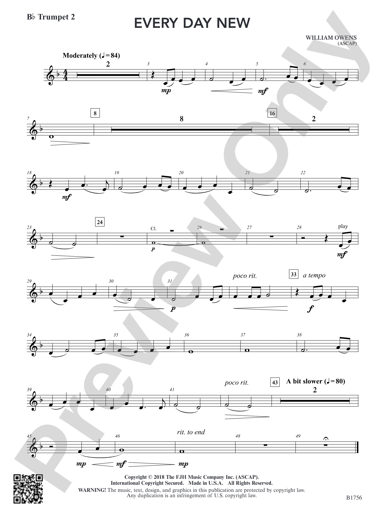 Every Day New: B-flat Trumpet 2