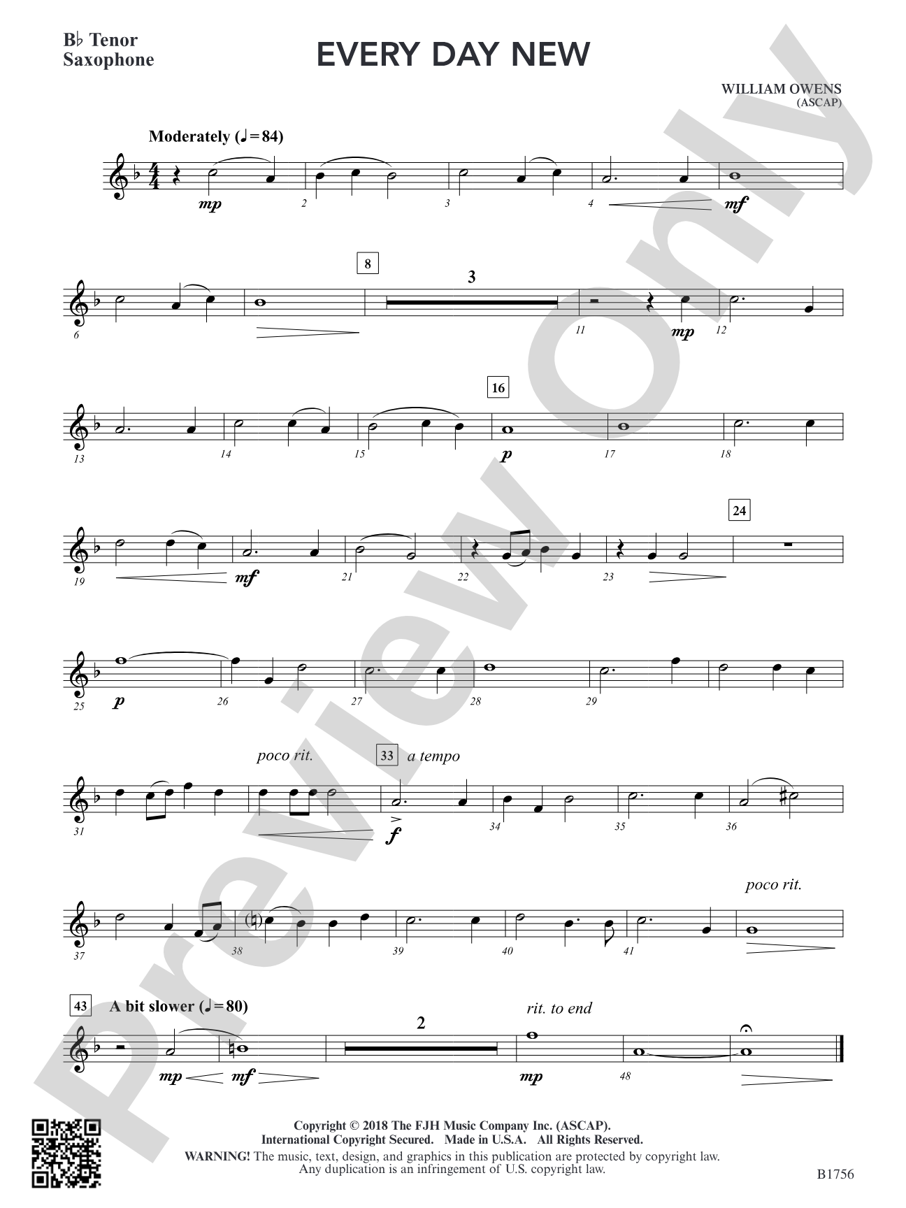 Every Day New: B-flat Tenor Saxophone