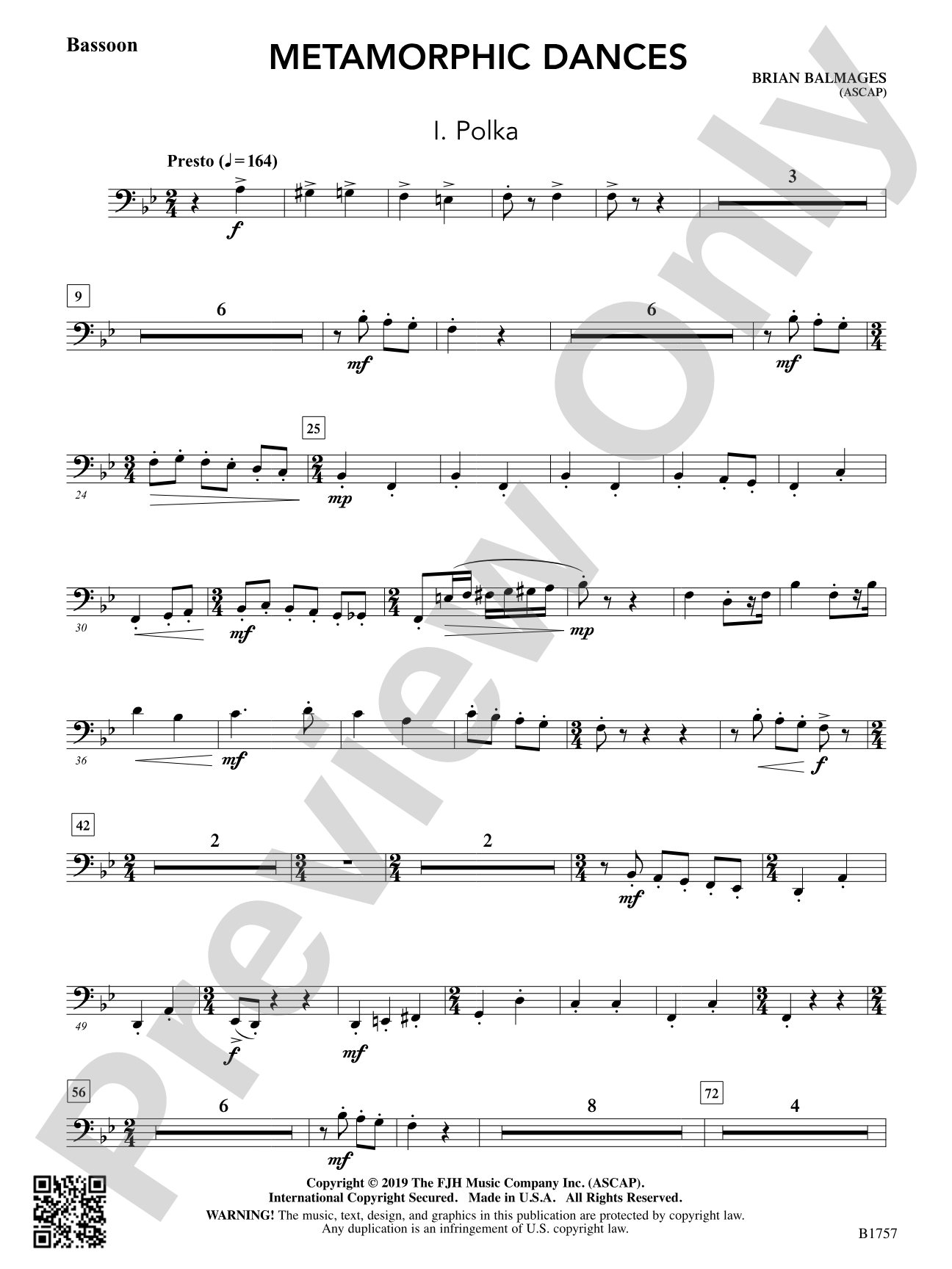 Metamorphic Dances: Bassoon