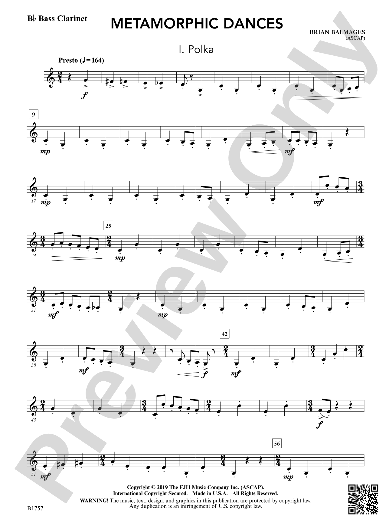 Metamorphic Dances: B-flat Bass Clarinet