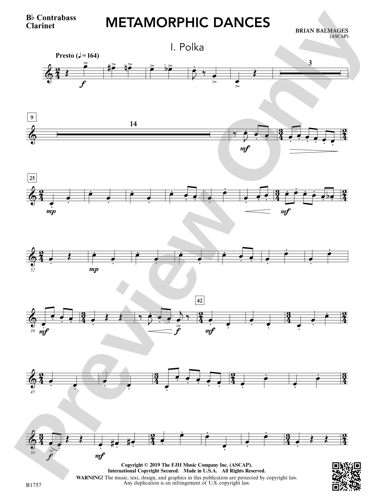 Metamorphic Dances: B-flat Contrabass Clarinet