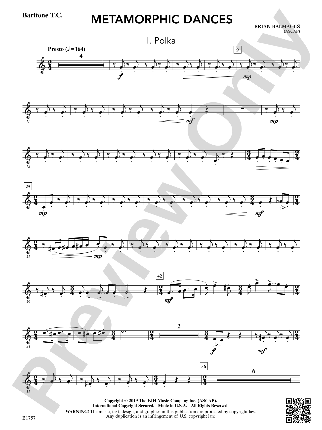 Metamorphic Dances: Baritone T.C.