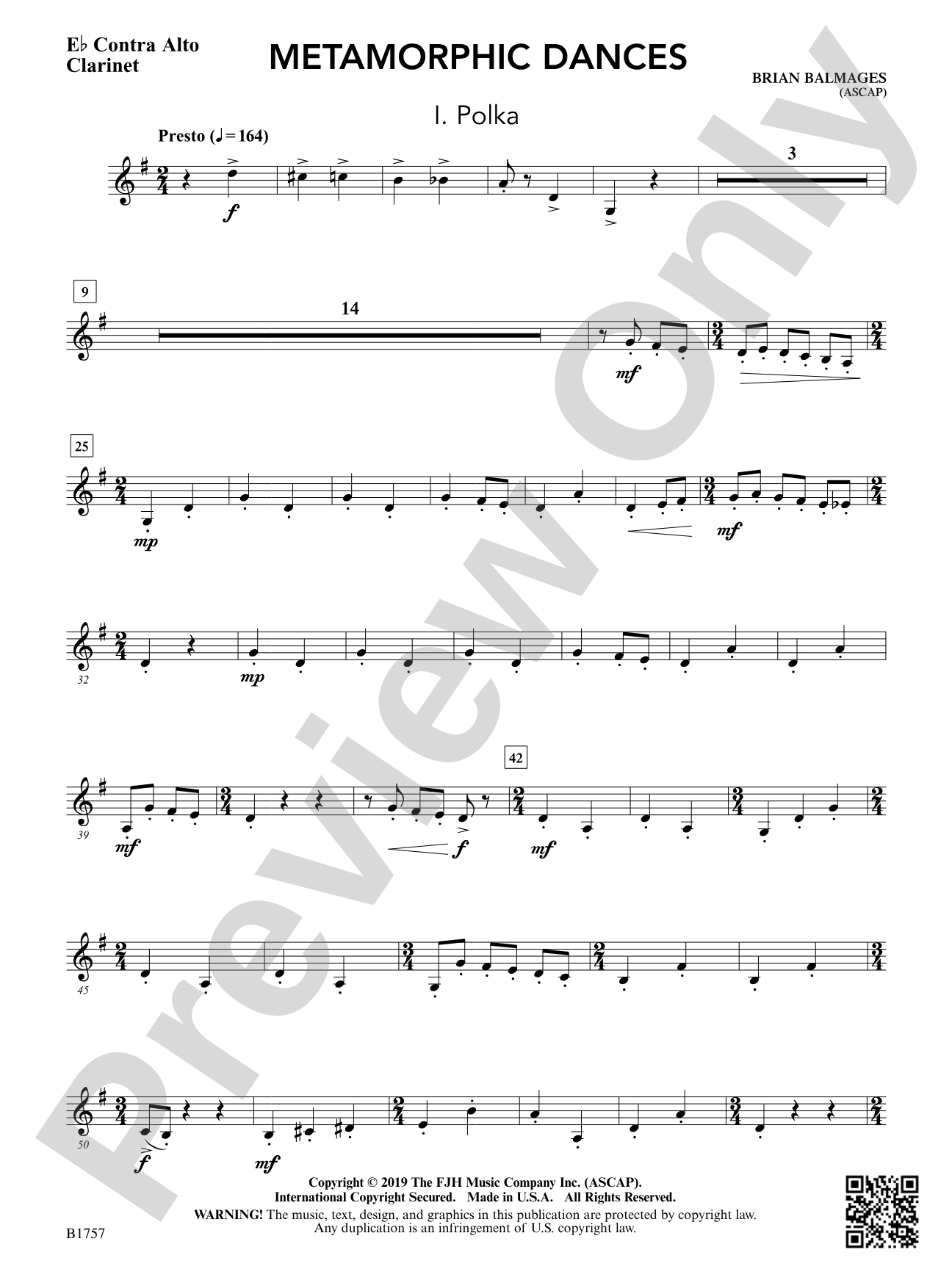 Metamorphic Dances: E-flat Contra Alto Clarinet