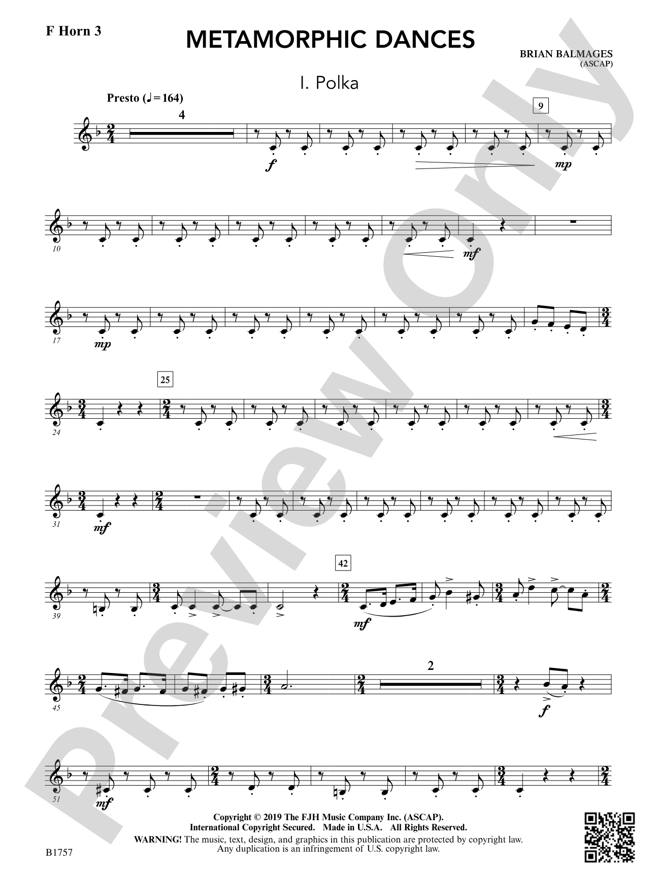 Metamorphic Dances: F Horn 3