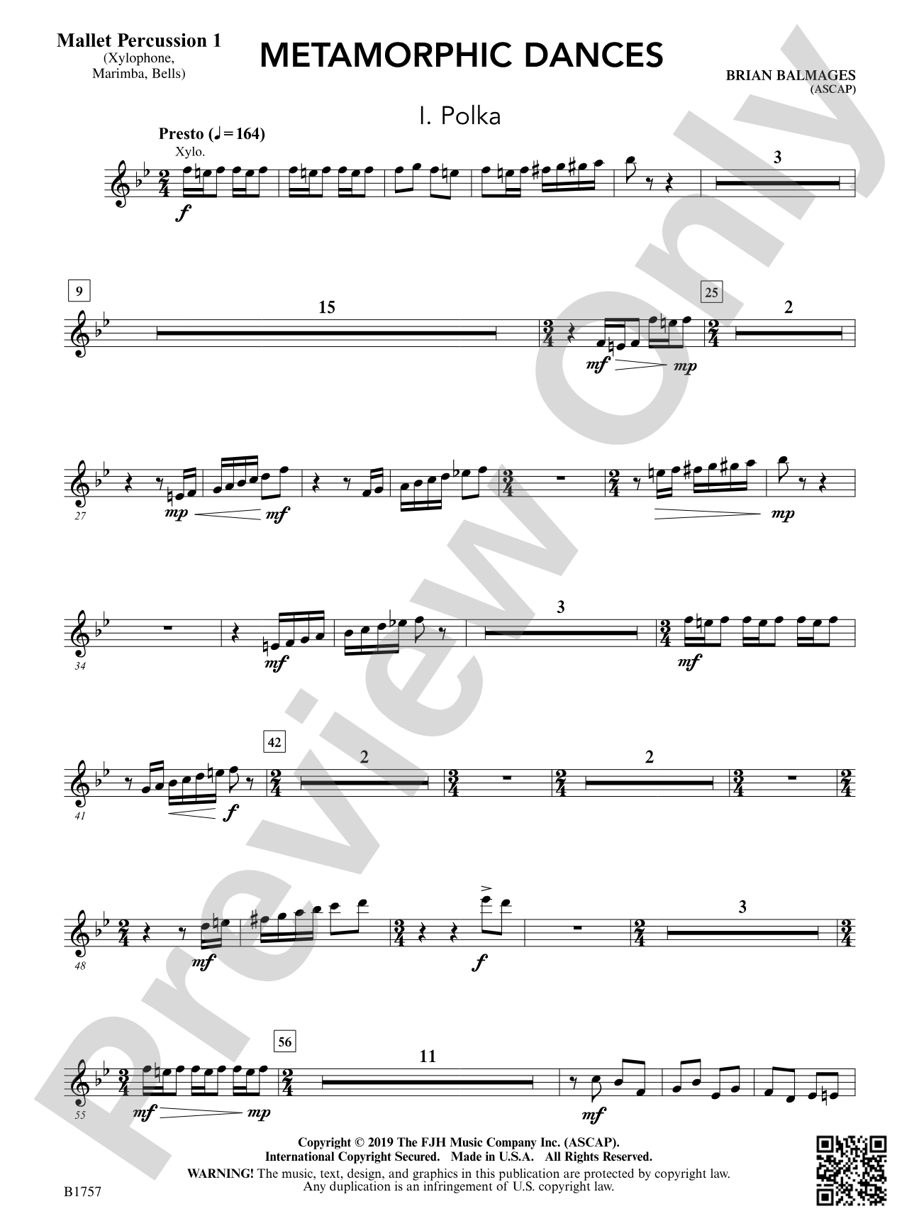 Metamorphic Dances: Mallet Percussion 1