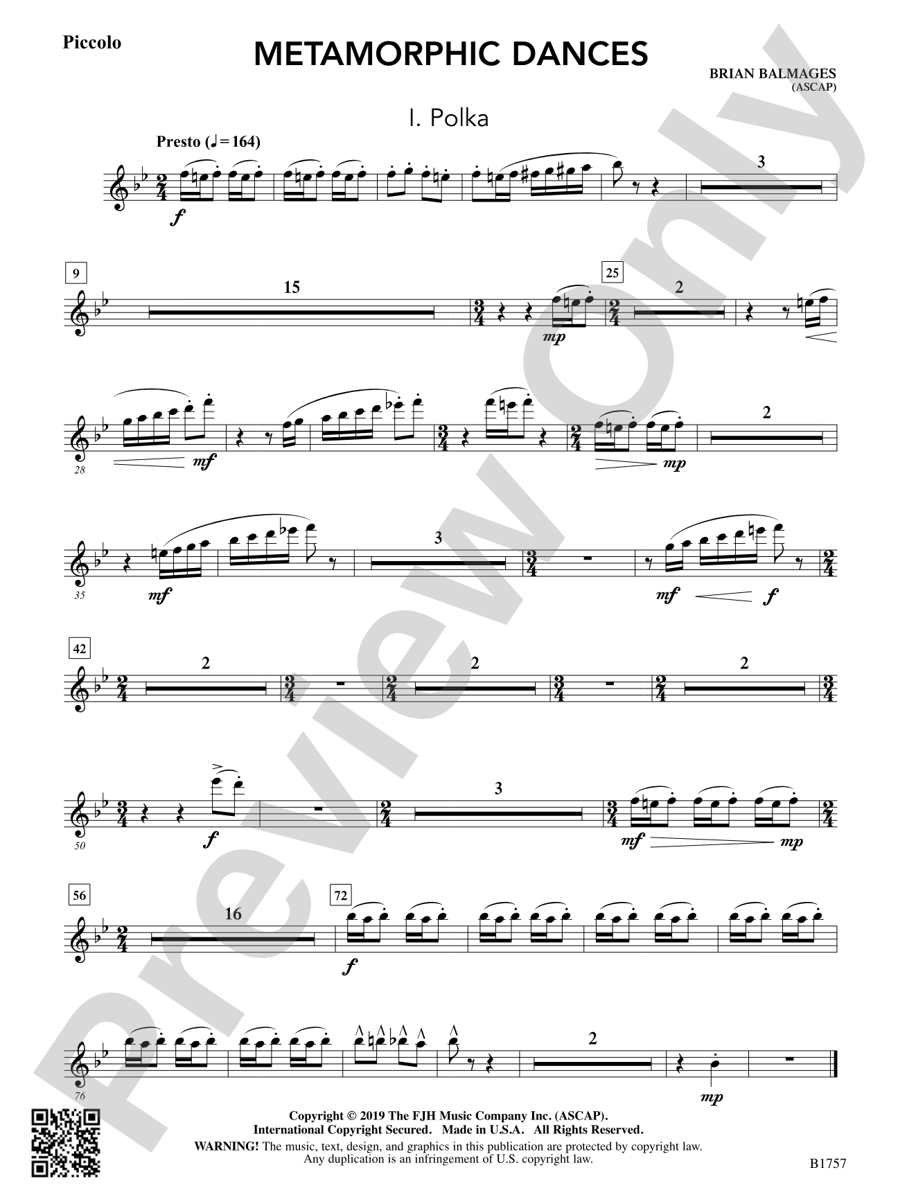 Metamorphic Dances: Piccolo