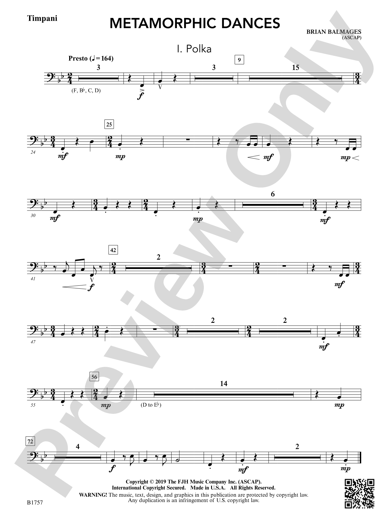 Metamorphic Dances: Timpani