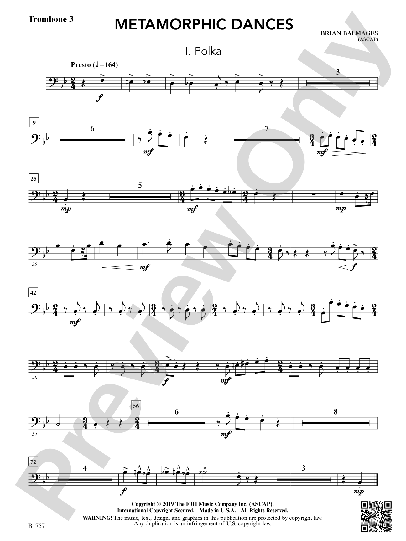 Metamorphic Dances: Trombone 3
