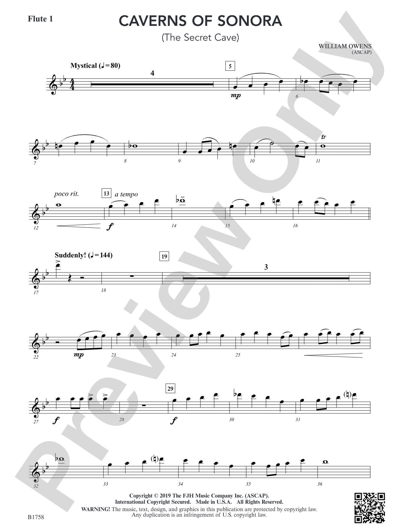 Caverns of Sonora: Flute 1