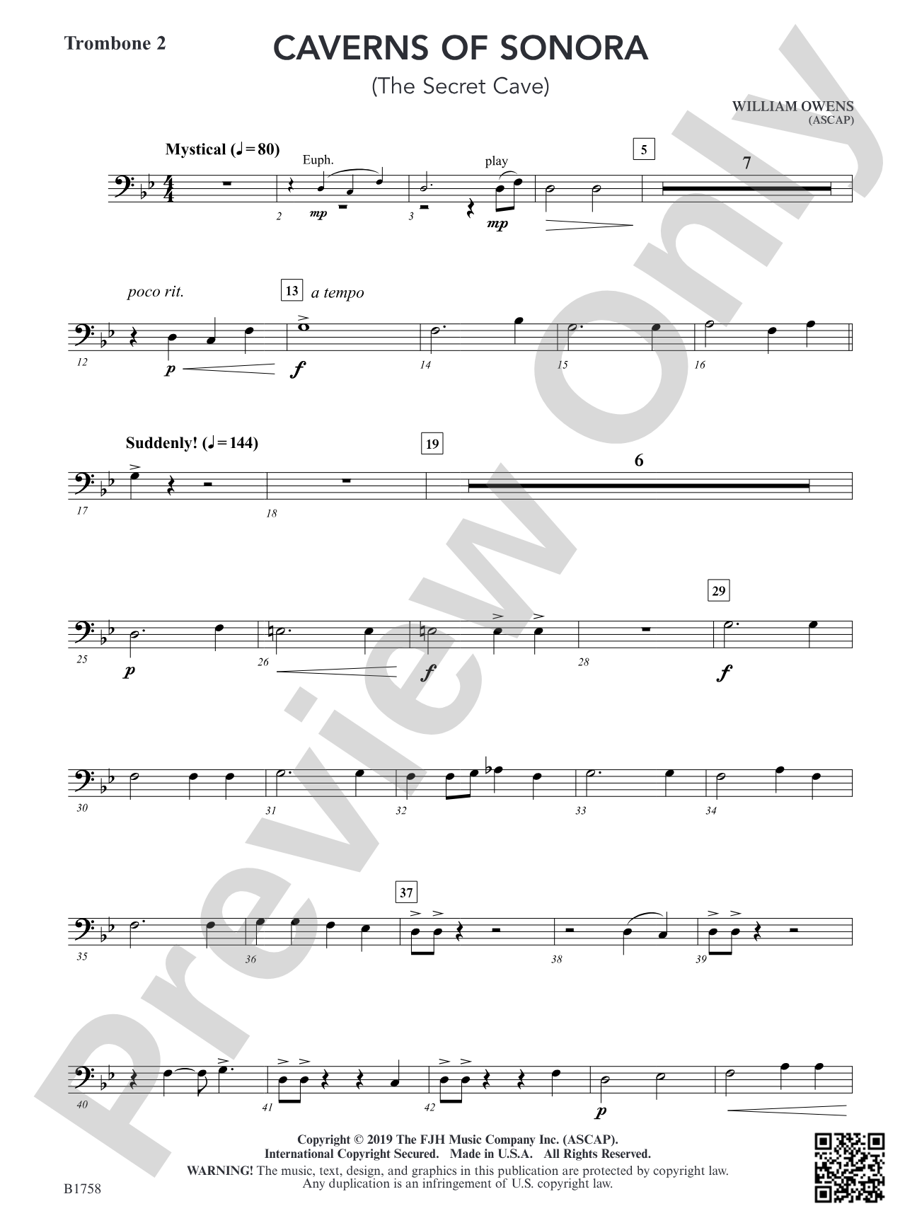 Caverns of Sonora: Trombone 2