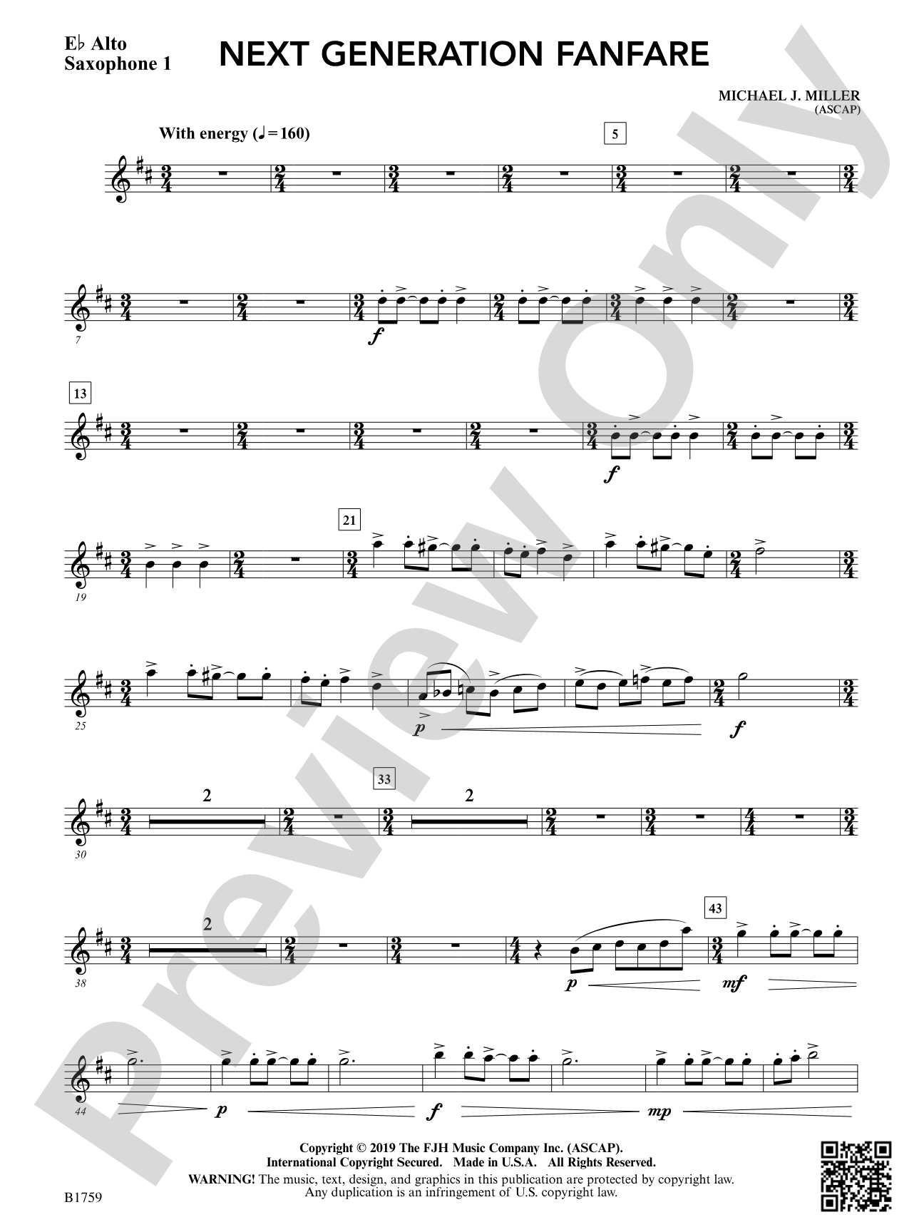 Next Generation Fanfare: E-flat Alto Saxophone 1