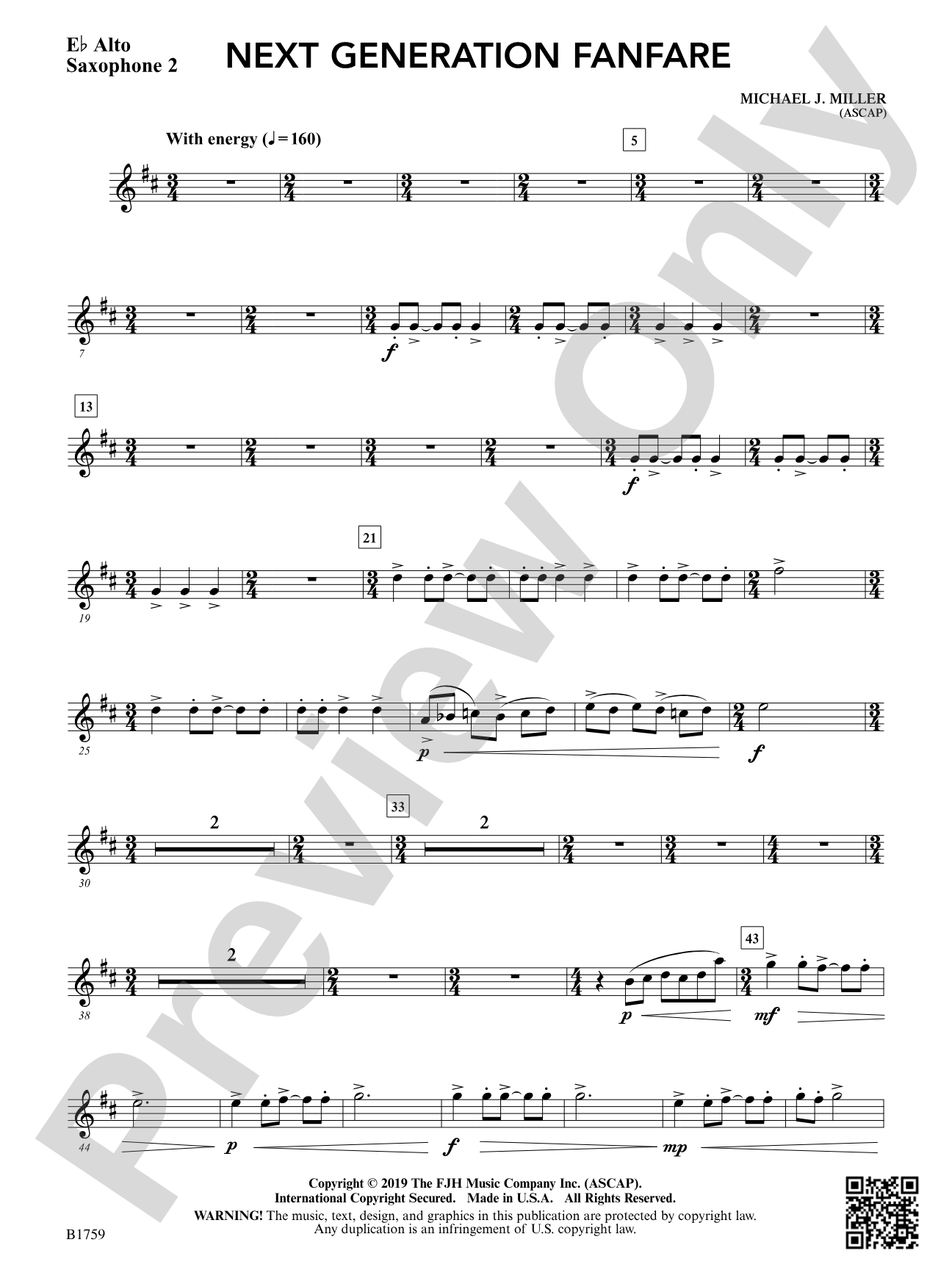 Next Generation Fanfare: E-flat Alto Saxophone 2