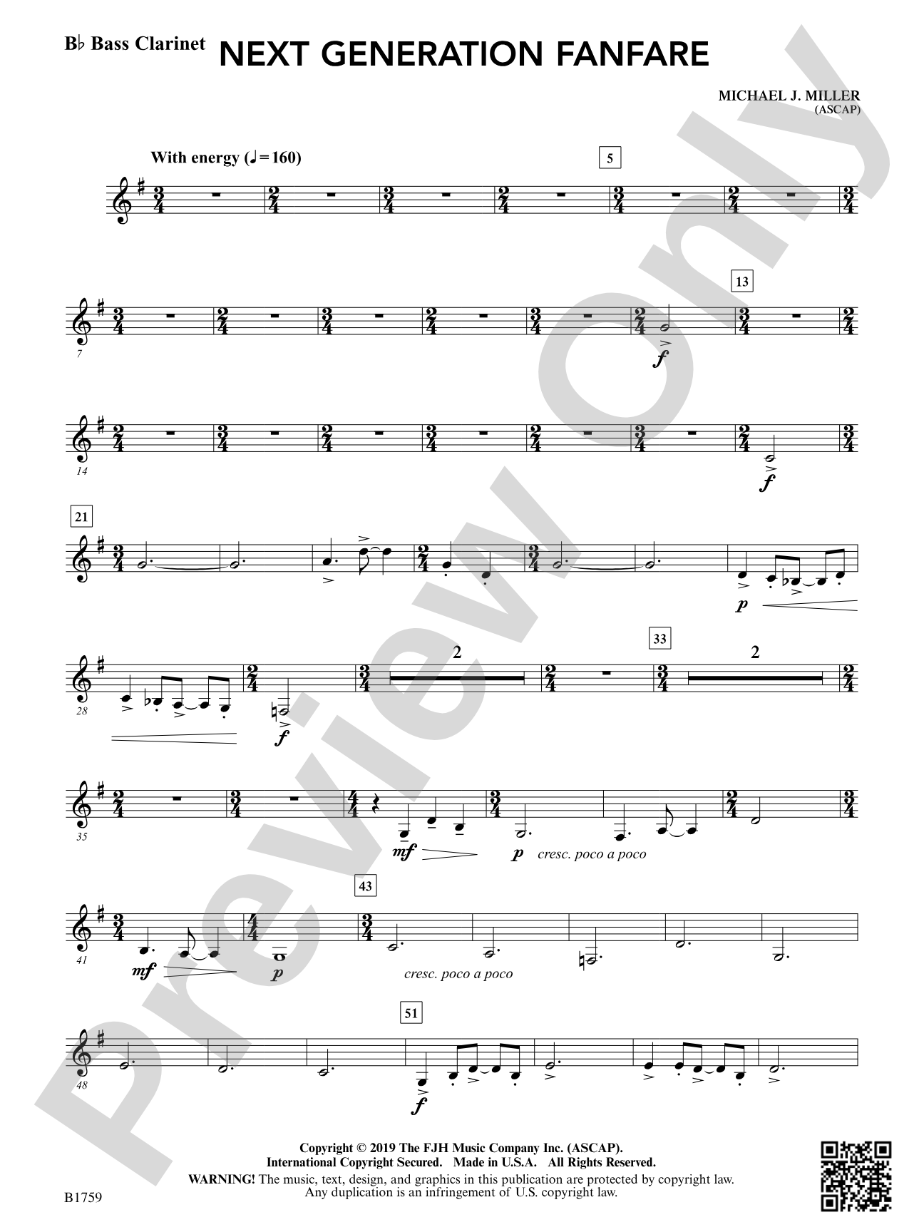 Next Generation Fanfare: B-flat Bass Clarinet