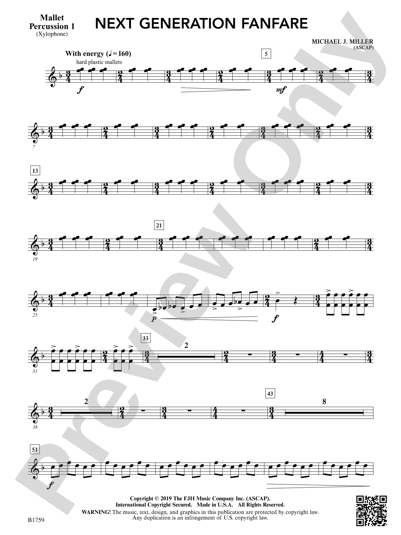 Next Generation Fanfare: Mallet Percussion 1