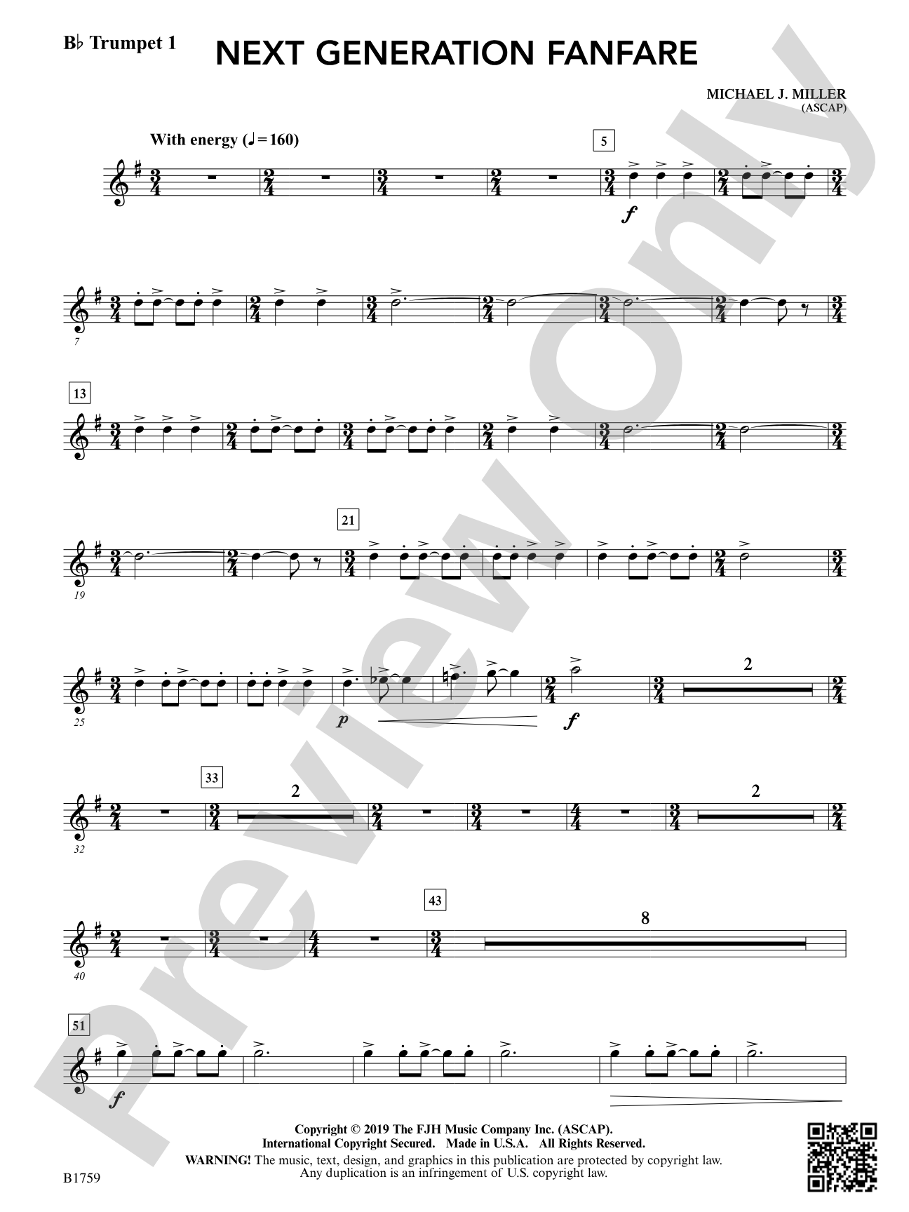 Next Generation Fanfare: B-flat Trumpet 1