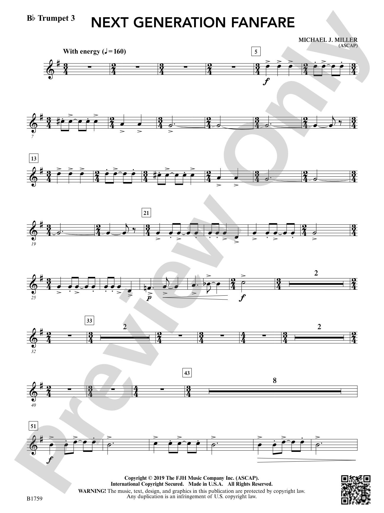 Next Generation Fanfare: B-flat Trumpet 3