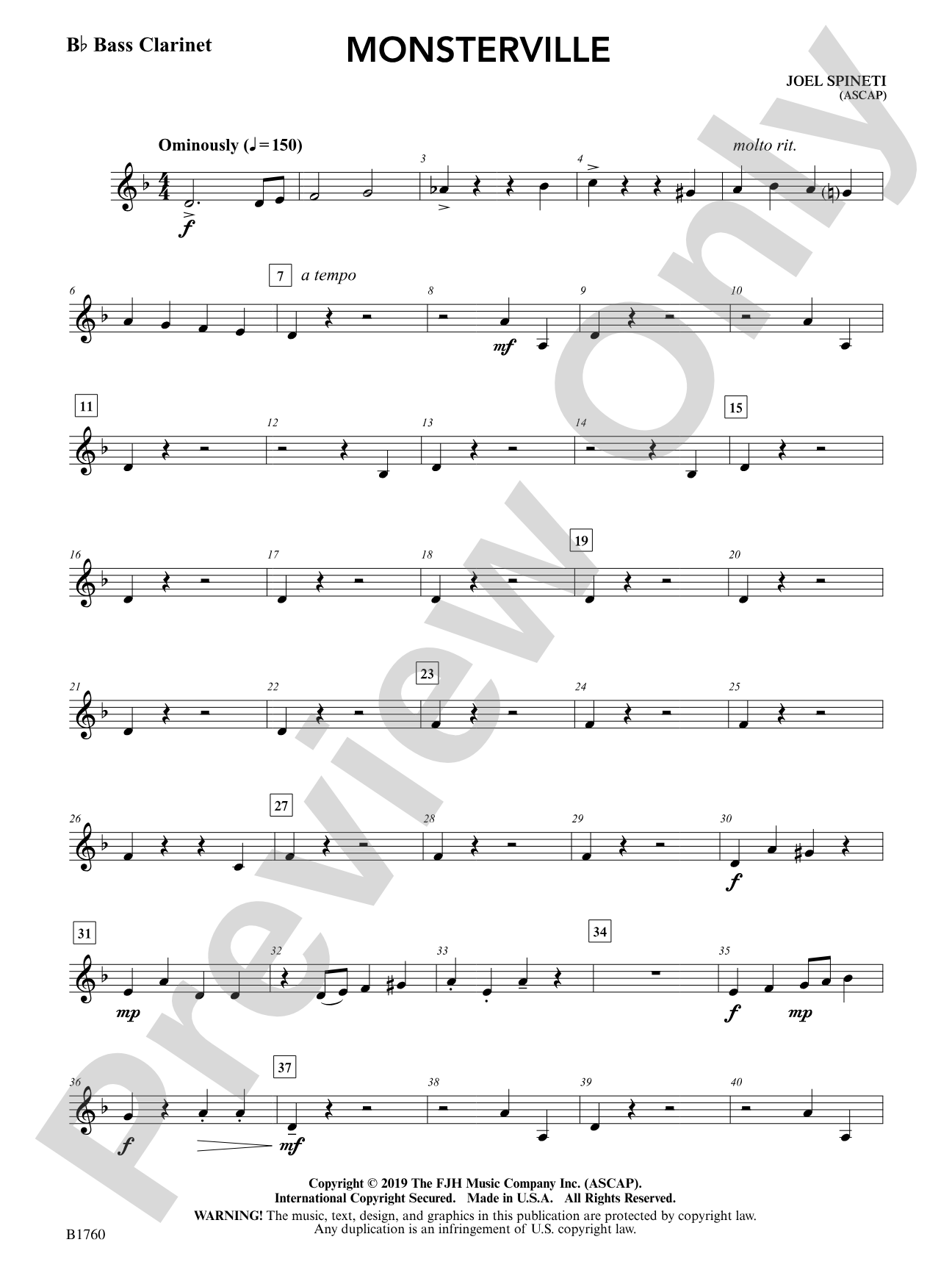 Monsterville: B-flat Bass Clarinet