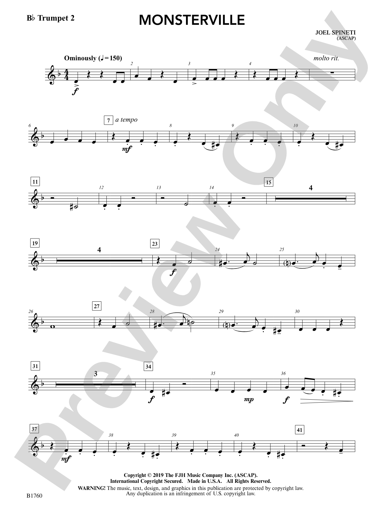 Monsterville: B-flat Trumpet 2