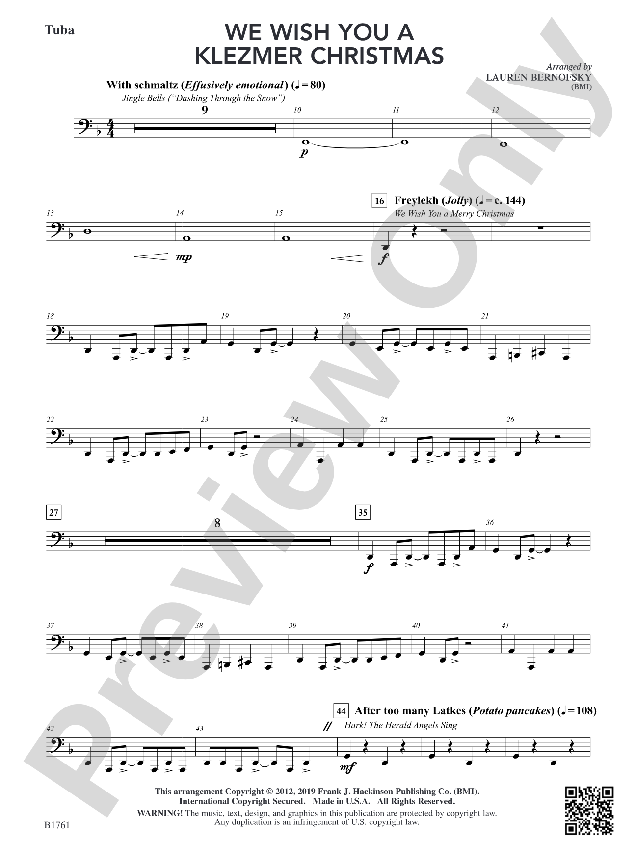 We Wish You A Klezmer Christmas: Tuba
