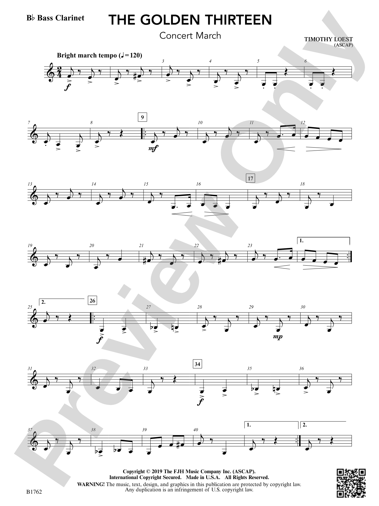 The Golden Thirteen: B-flat Bass Clarinet