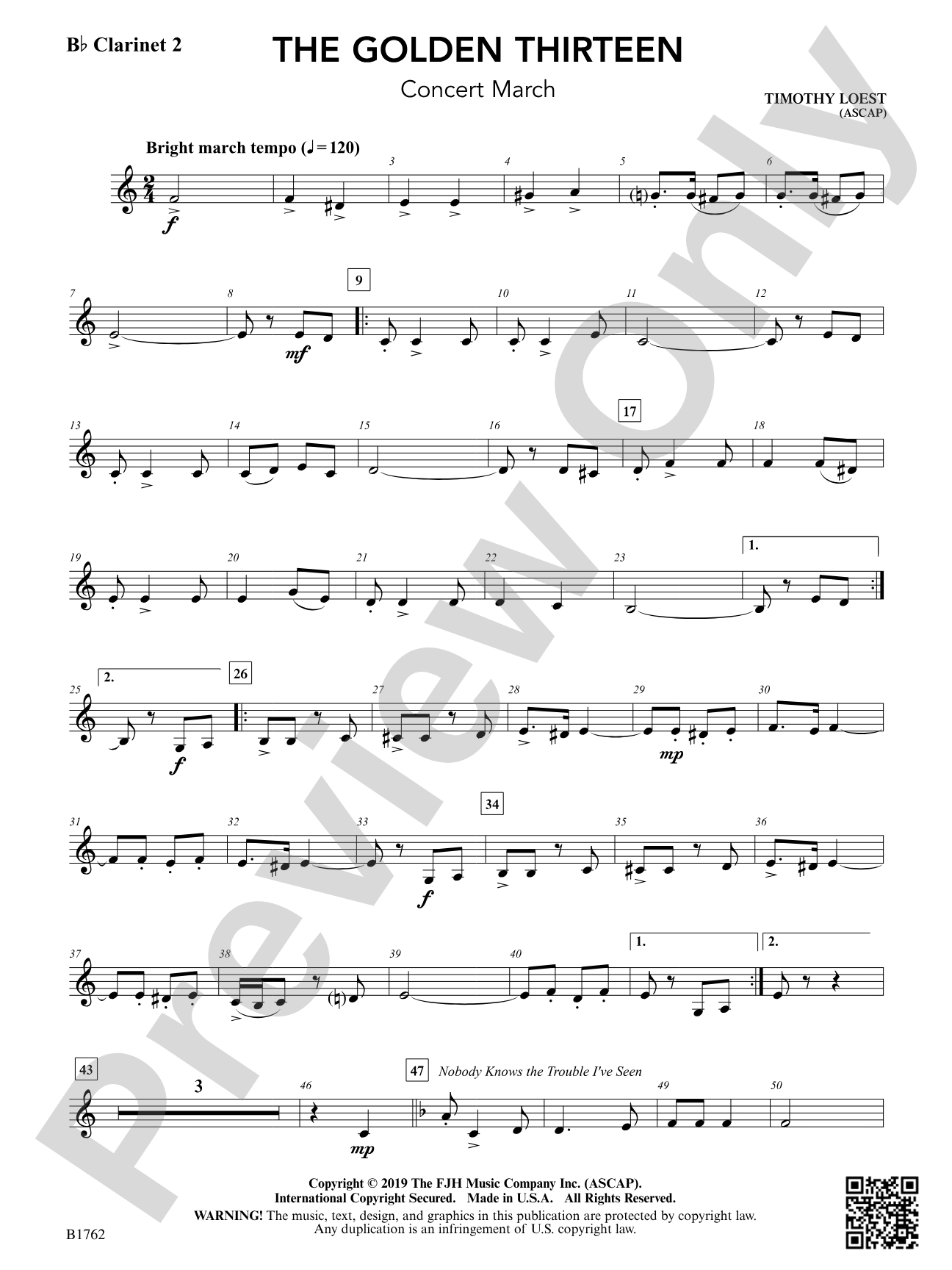 The Golden Thirteen: B-flat Clarinet 2