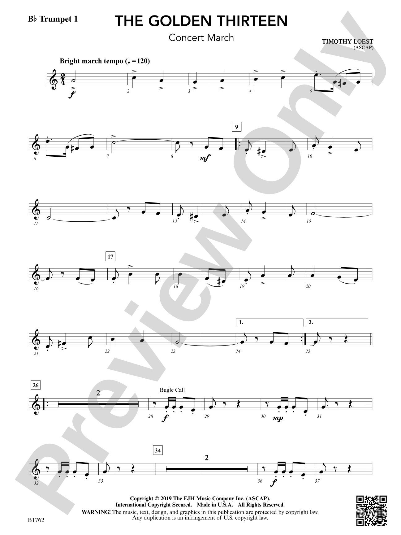 The Golden Thirteen: B-flat Trumpet 1