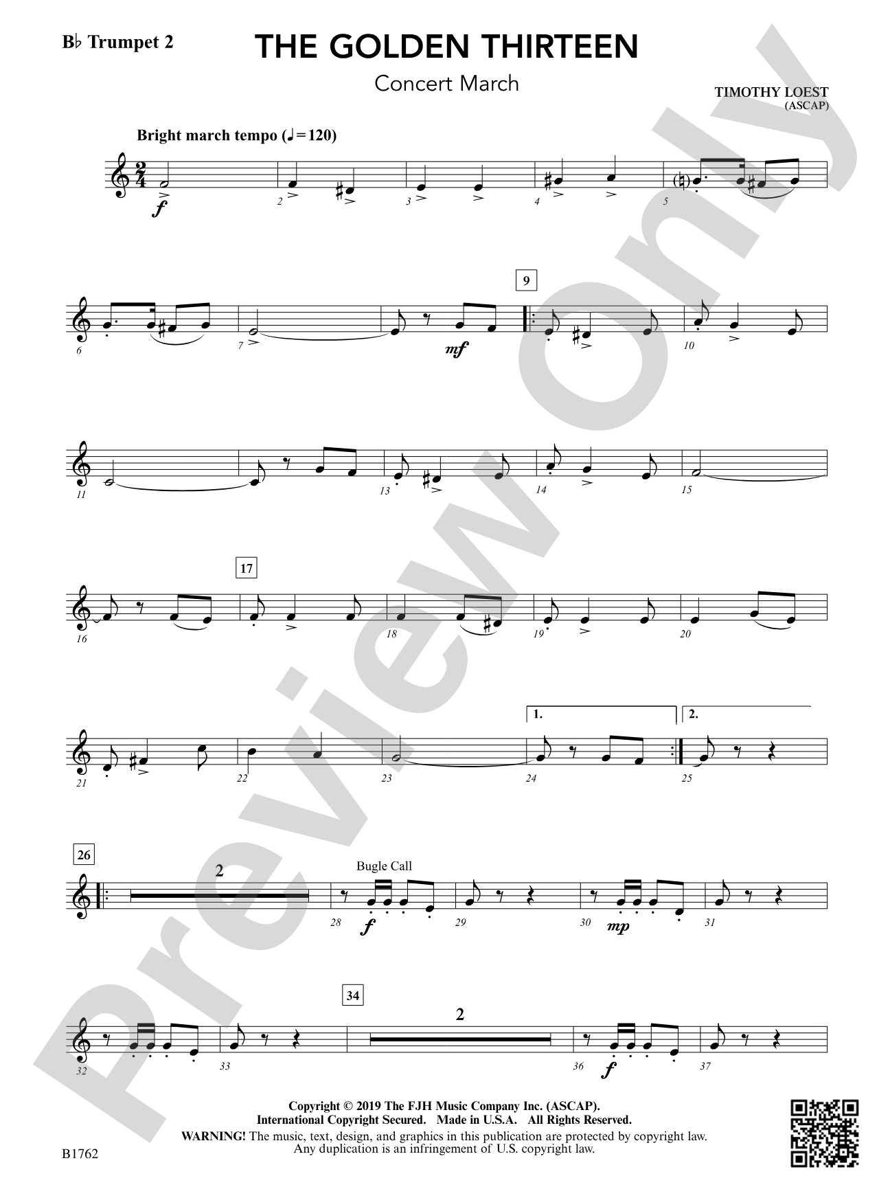 The Golden Thirteen: B-flat Trumpet 2