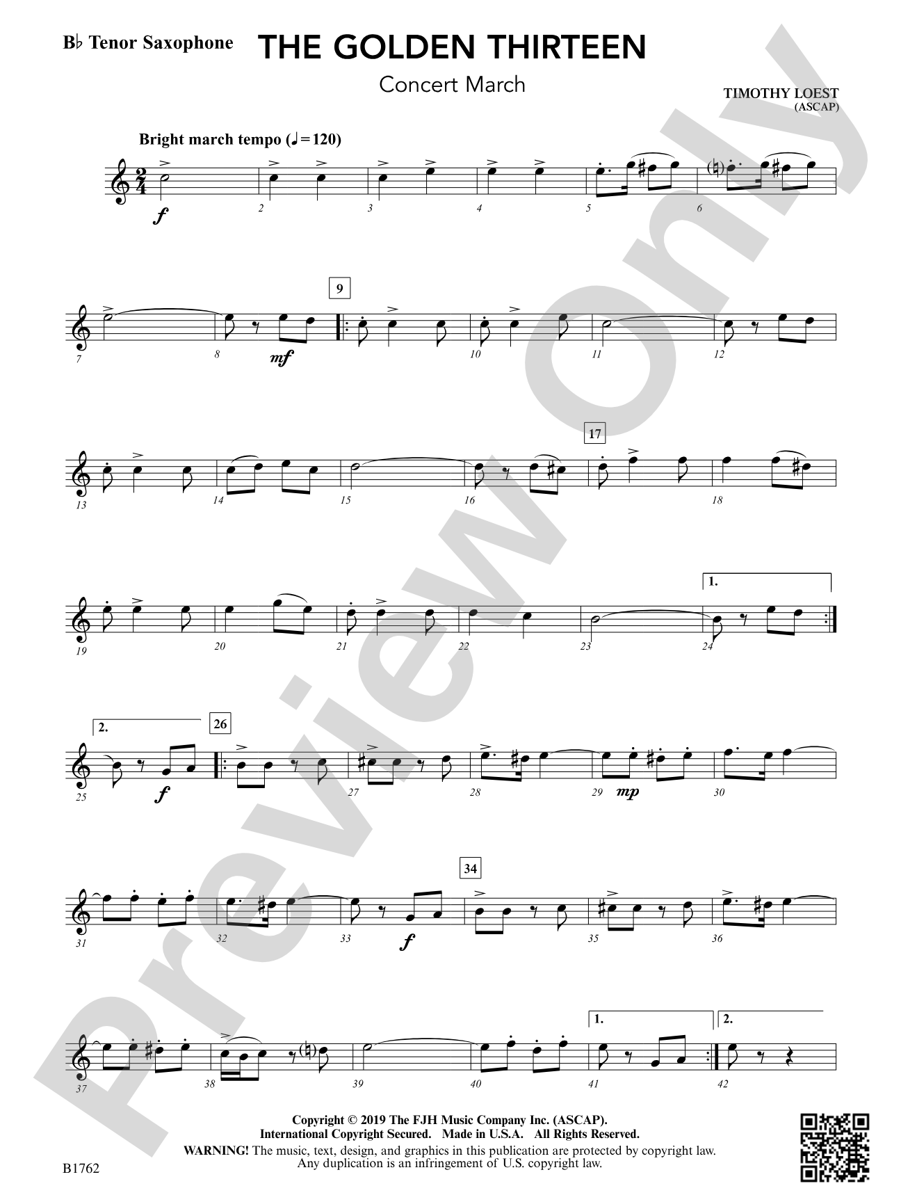 The Golden Thirteen: B-flat Tenor Saxophone