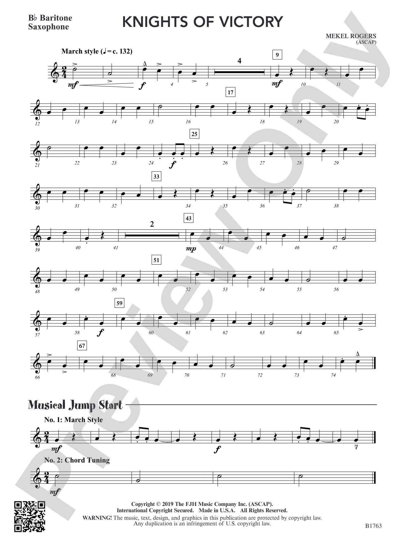Knights of Victory: E-flat Baritone Saxophone