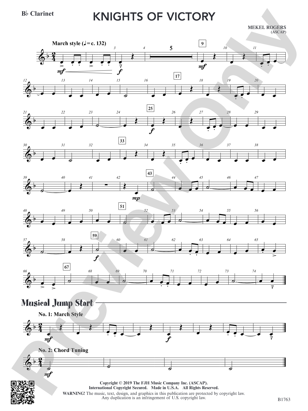 Knights of Victory: B-flat Clarinet