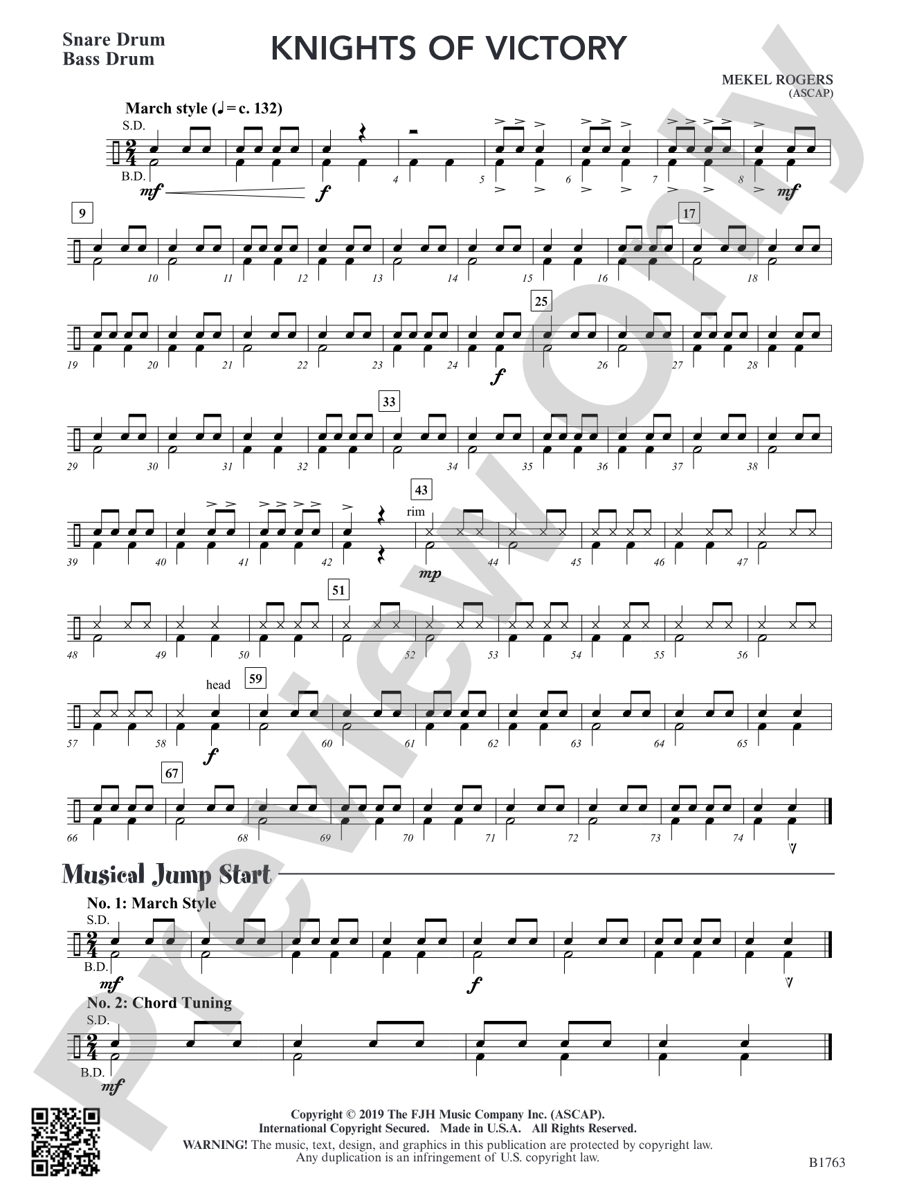 Knights of Victory: Snare Drum / Bass Drum