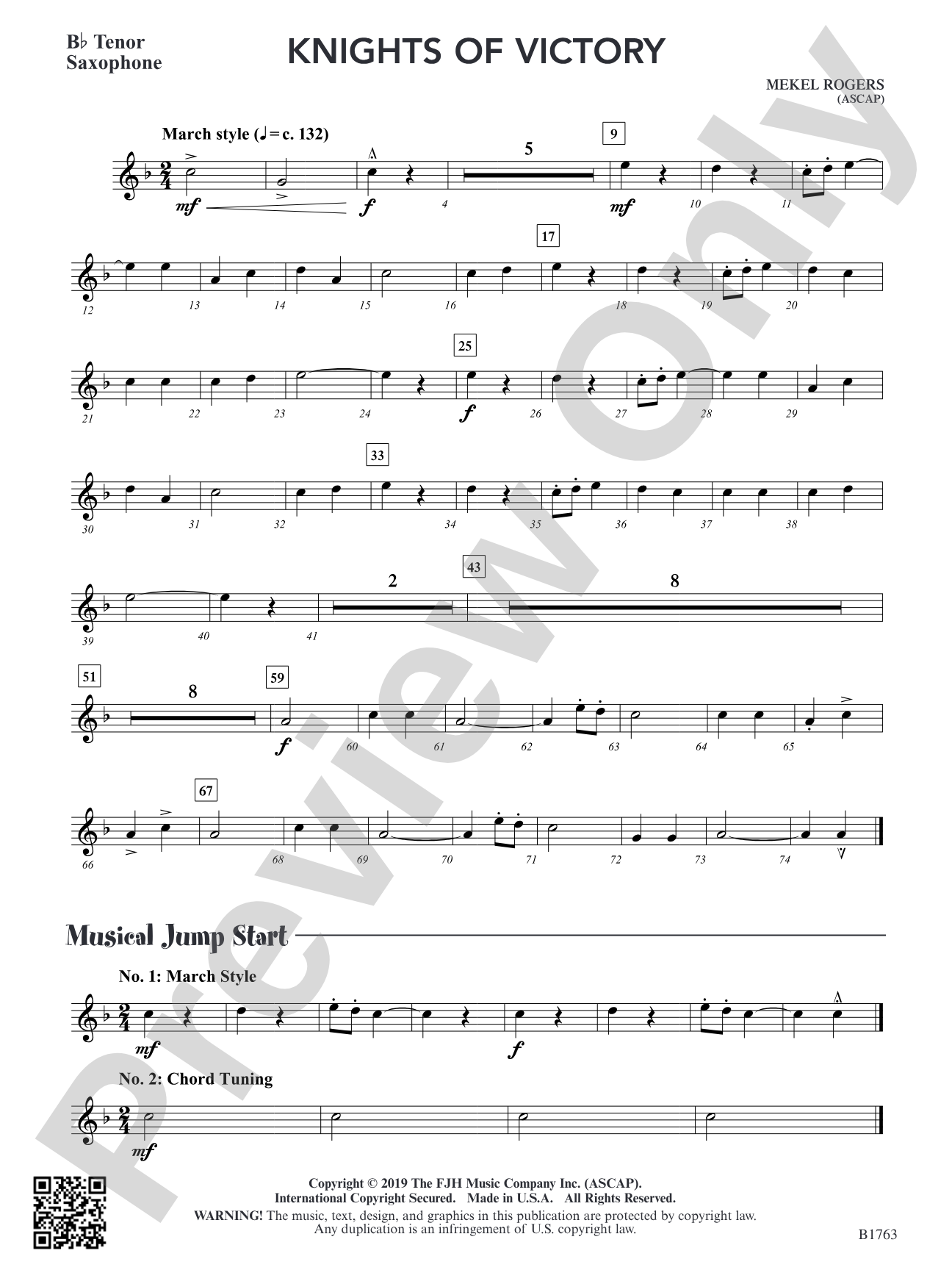 Knights of Victory: B-flat Tenor Saxophone