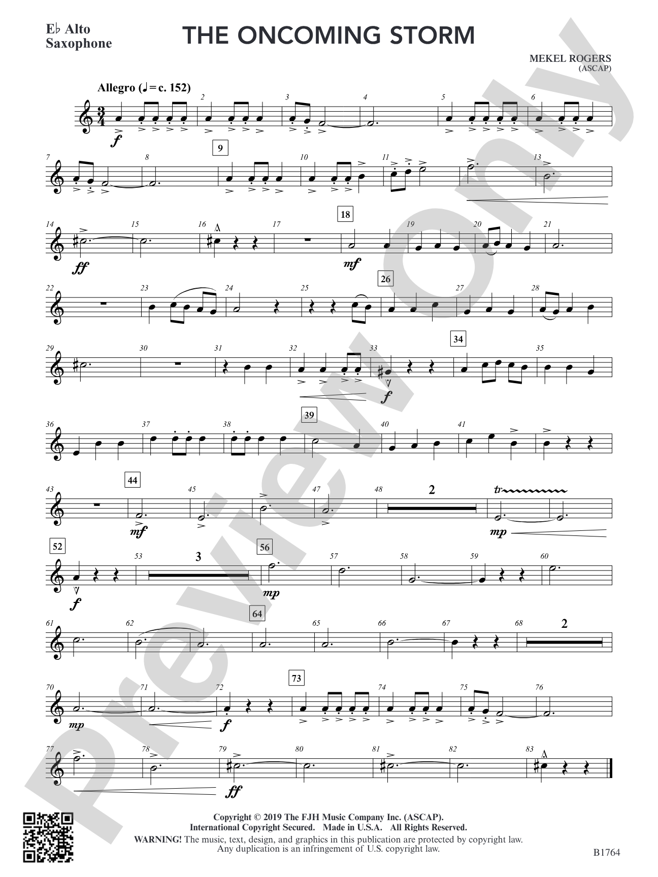 The Oncoming Storm: E-flat Alto Saxophone