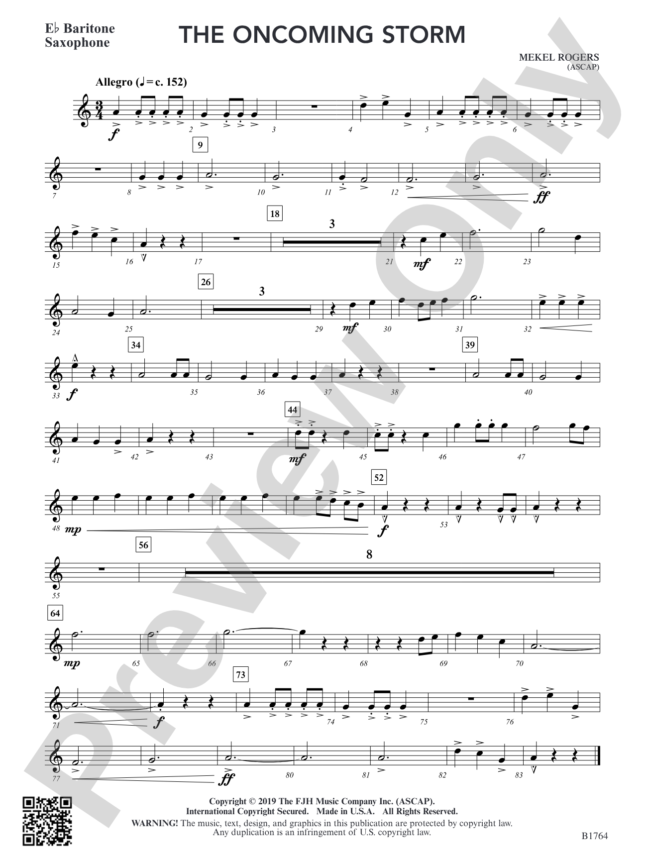 The Oncoming Storm: E-flat Baritone Saxophone