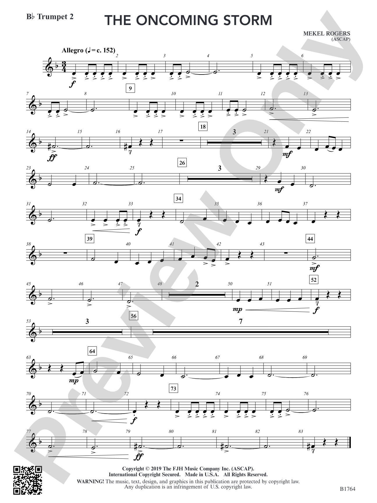The Oncoming Storm: B-flat Trumpet 2
